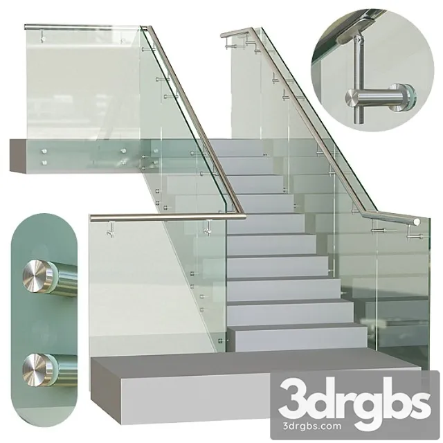 Spotted glass railing 5 3dsmax Download