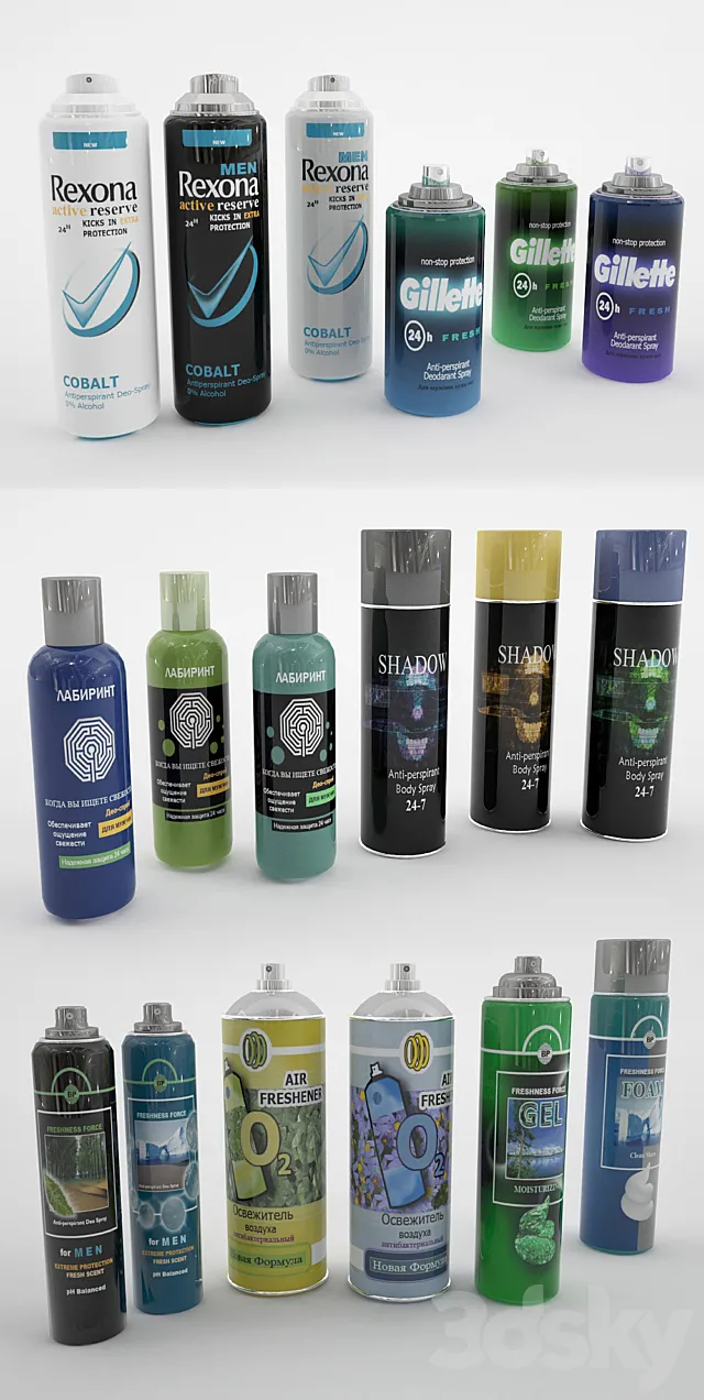 Sprays. creams. foams. air fresheners 3DSMax File