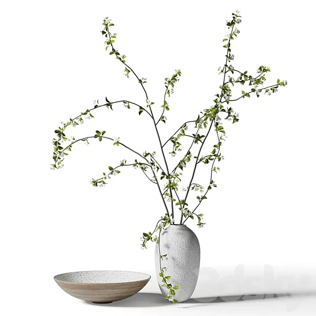 Spring branches in a vase 3ds Max