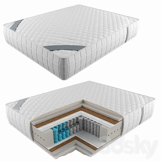 Spring mattress 3ds Max