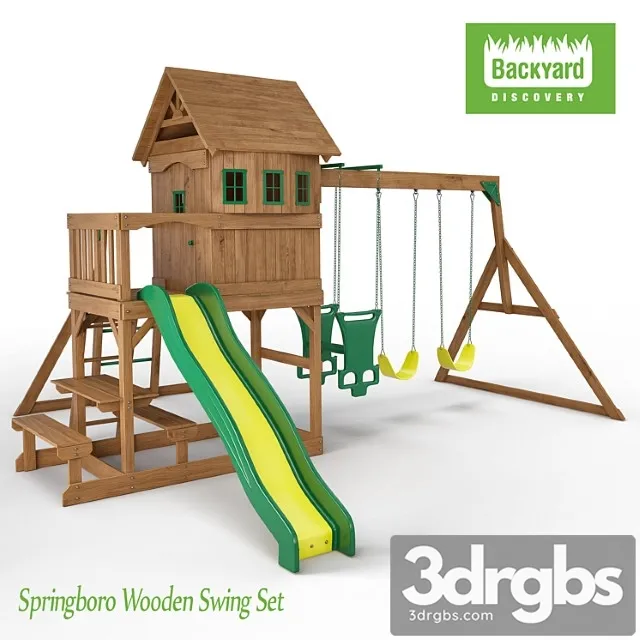 Springboro Wooden Swing Set 3dsmax Download