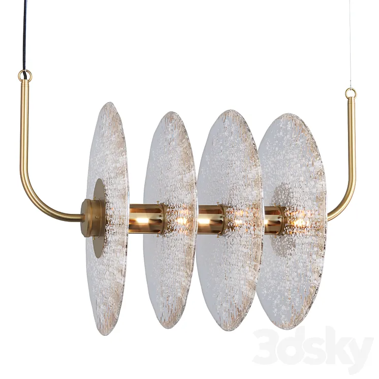 Sprinkled Glass chandelier art. 25644 by Pikartlights 3DS Max