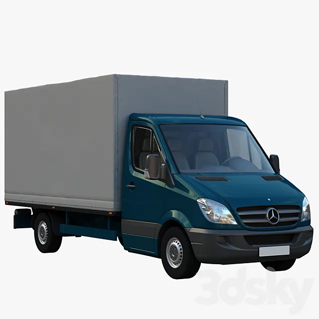 Sprinter Curtainsider truck 3ds Max