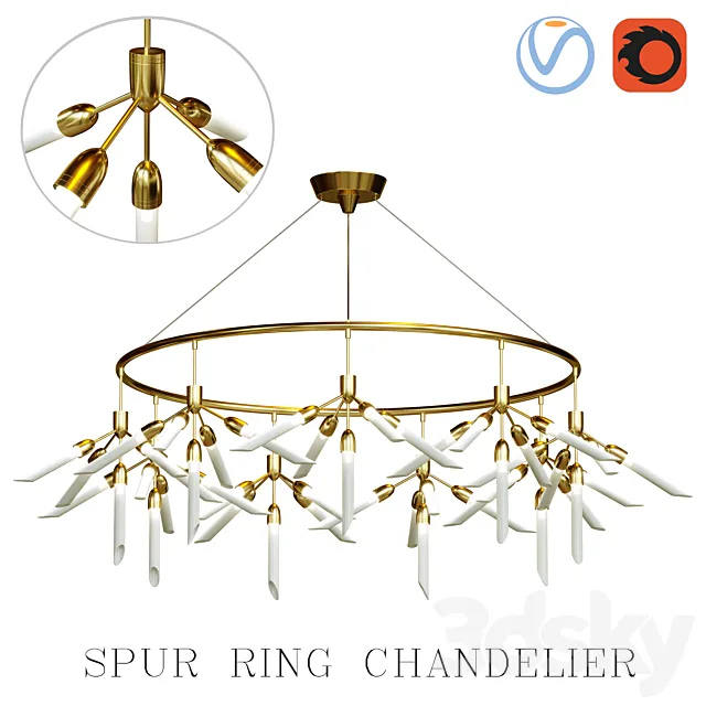 Spur Ring Chandelier 3DSMax File