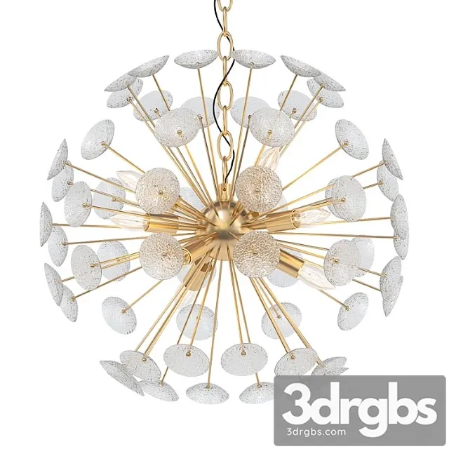 Sputnik textured glass white chandelier 3dsmax Download