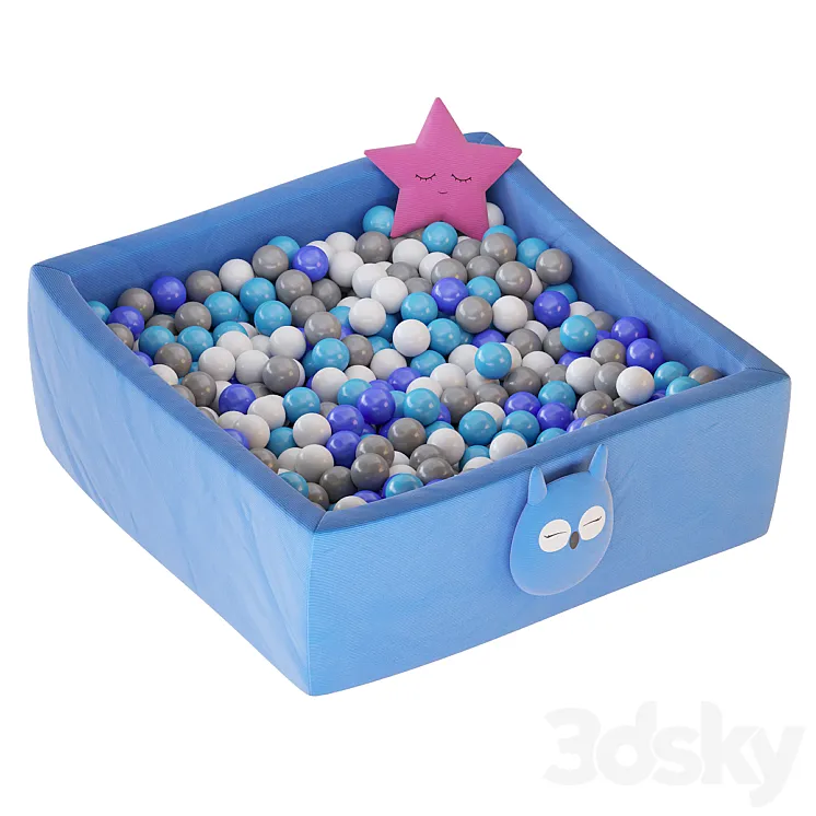 Square ball pool 3DS Max