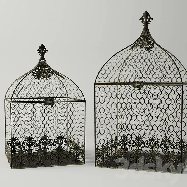 Square Birdcages 3ds Max