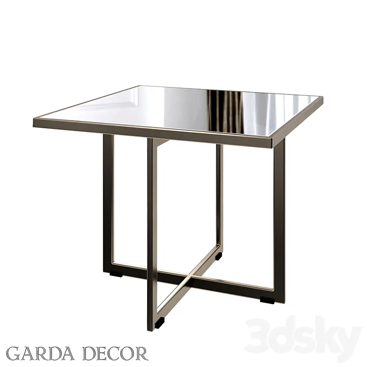 SQUARE COFFEE TABLE WITH MIRROR TOP KFG095 Garda Decor 3DS Max