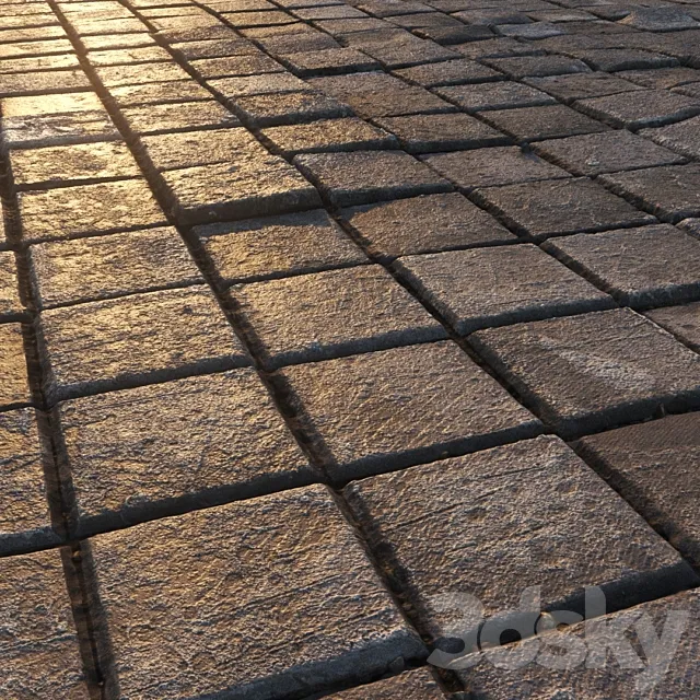 Square paving slabs 3ds Max