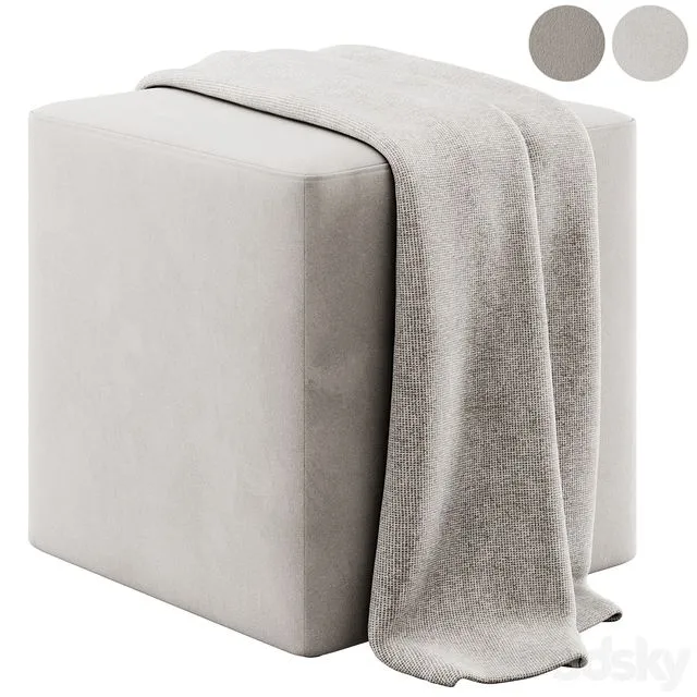 Square pouffe by Irocodesign 3dsMax Model