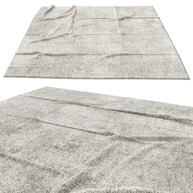 Square rug with folds 2 3ds Max