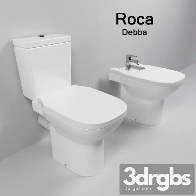 Squat Toilet and Bidet Roca Debba 3dsmax Download