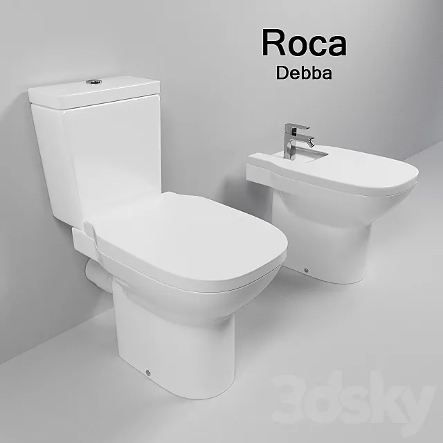 Squat toilet and bidet Roca Debba 3DSMax File