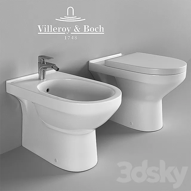 Squat toilet and bidet Villeroy Boch O’Novo 3DSMax File