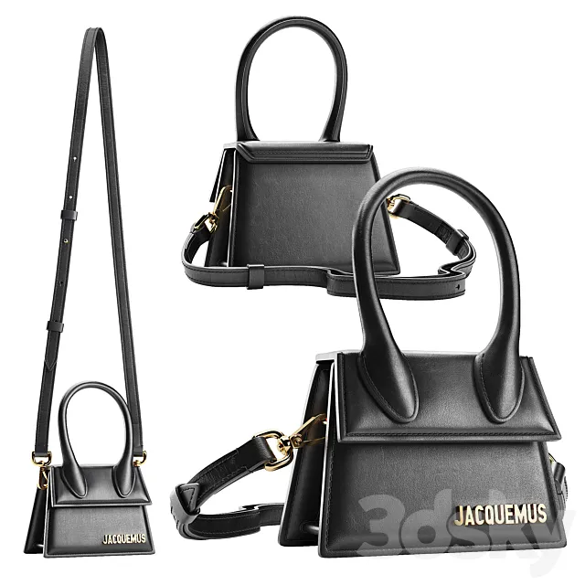 Ssence JACQUEMUS Black La Montagne Le Chiquito Clutch 3DSMax File