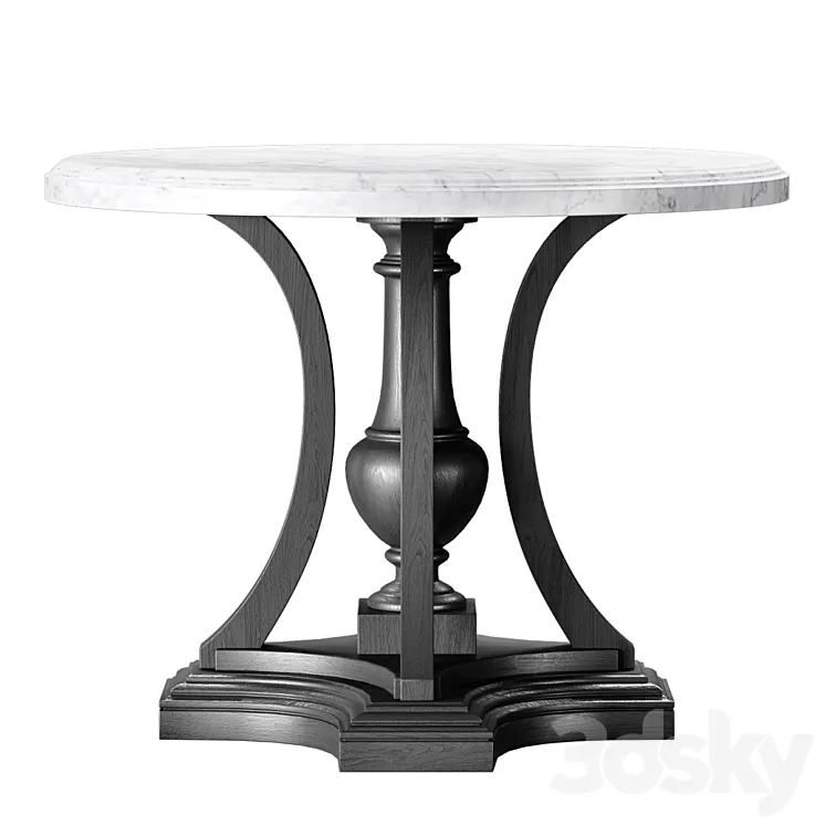 ST. JAMES MARBLE ROUND ENTRY TABLE. RH 3DS Max Model