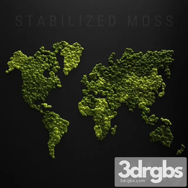 Stabilized moss – world map