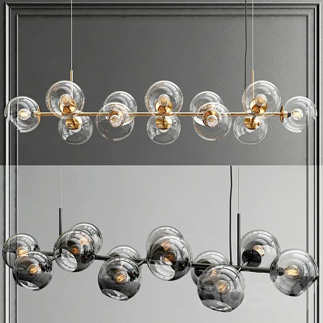 Staggered 12 glass 3ds Max