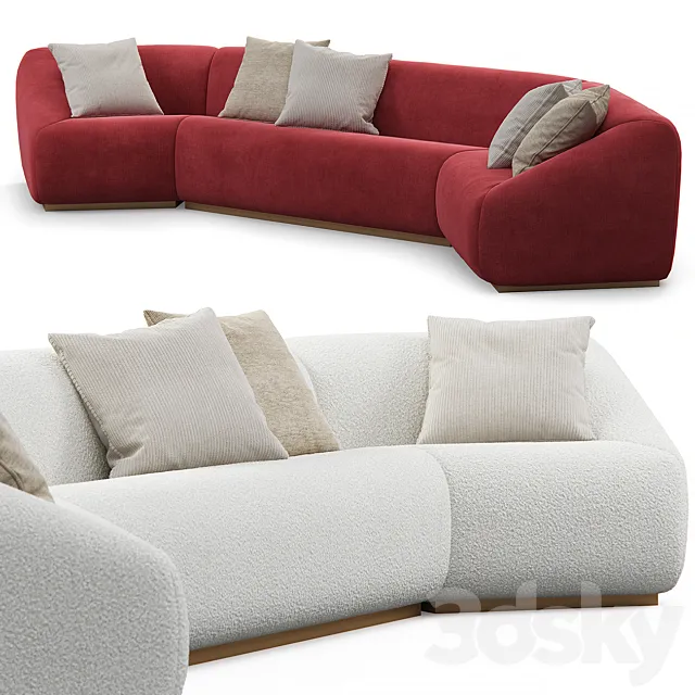 Stahl band pouf sectional sofa 3DSMax File