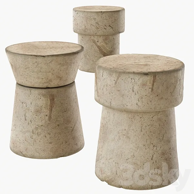 stahlandband PINNON STONE STOOL 3DSMax File