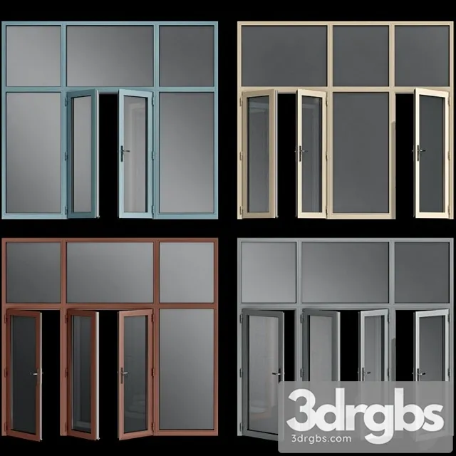 Stained aluminum doors