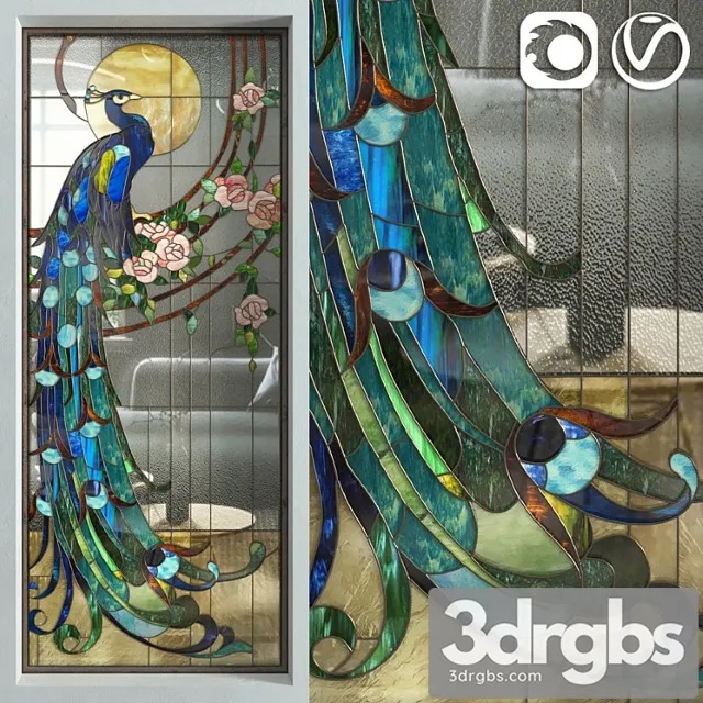 Stained Glass Peacock 3dsmax Download