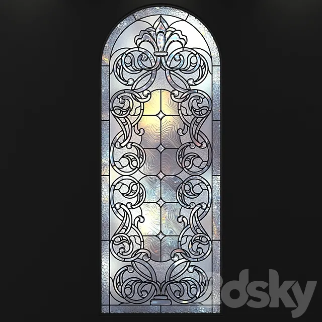 Stained glass window with an arch 3ds Max