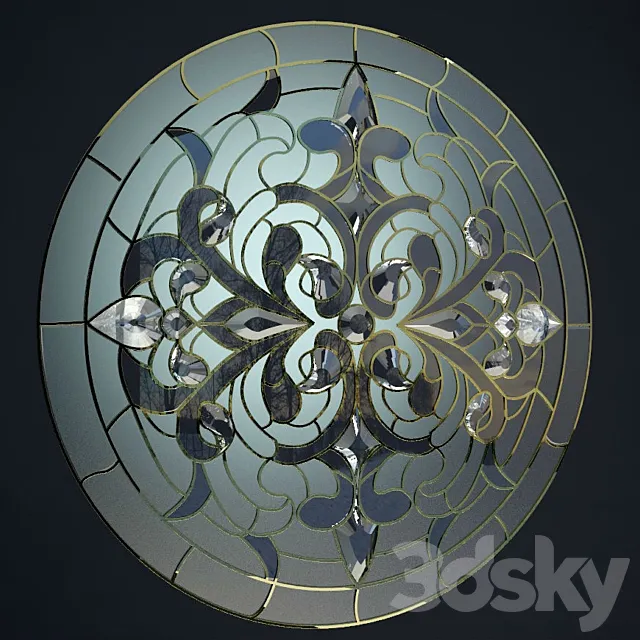 Stained glass window with bevelsami 3DS Max Model