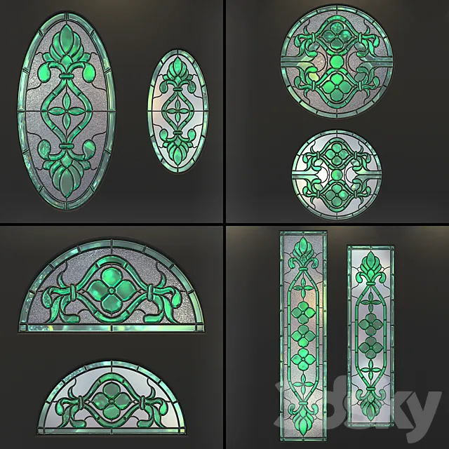 Stained-glass windows a set of 3DS Max Model