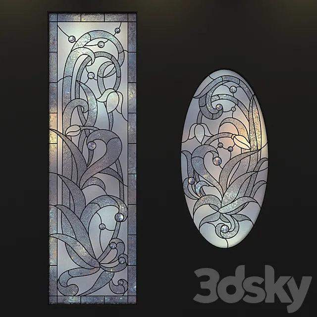 Stained-glass windows. a set of 3DSMax File