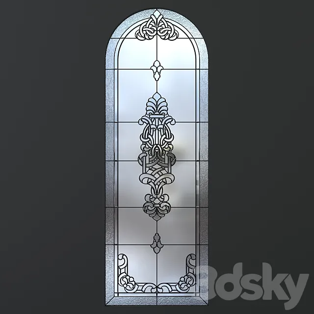 Stained glass with arch 3ds Max