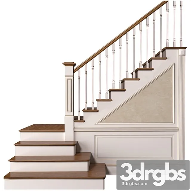 Stair in a classic style.classic modern interior stair