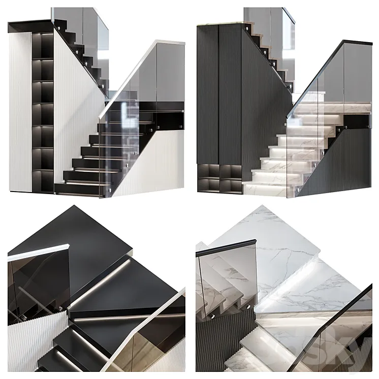Stair modern 2 3DS Max Model