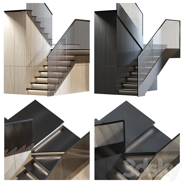 Stair modern 3 3DS Max Model