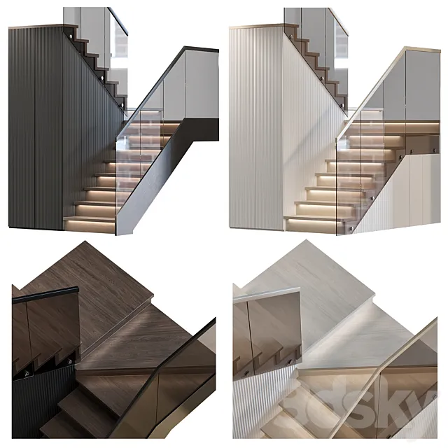 Stair modern 3m 3DS Max Model