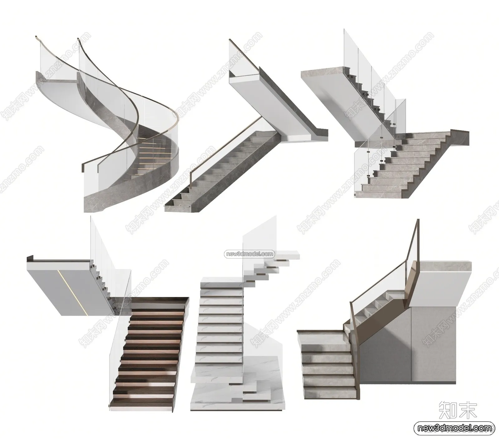 Staircase Decoration – 3D Interior Scene – 3D Models – 007