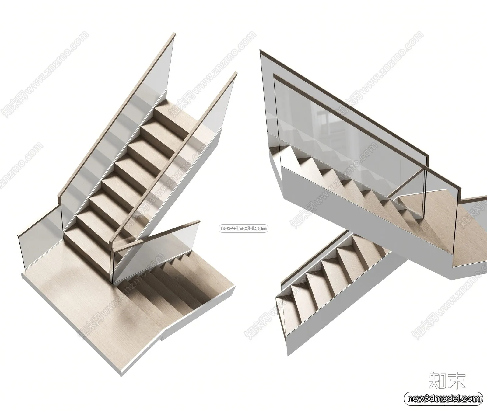 Staircase Decoration – 3D Interior Scene – 3D Models – 008