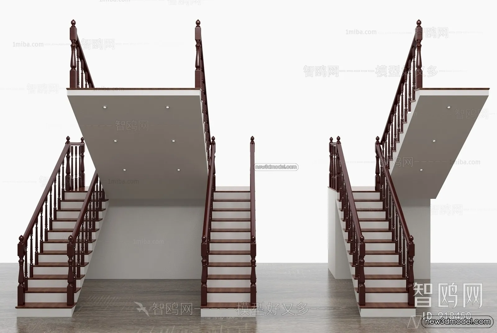 Staircase Decoration – 3D Interior Scene – 3D Models – 014