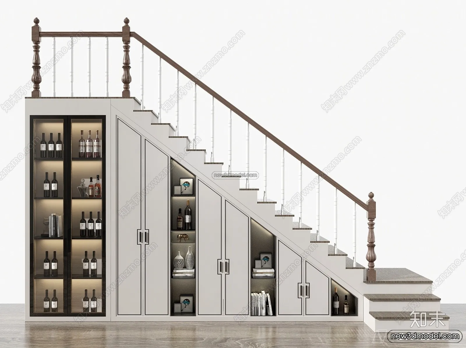 Staircase Decoration – 3D Interior Scene – 3D Models – 019