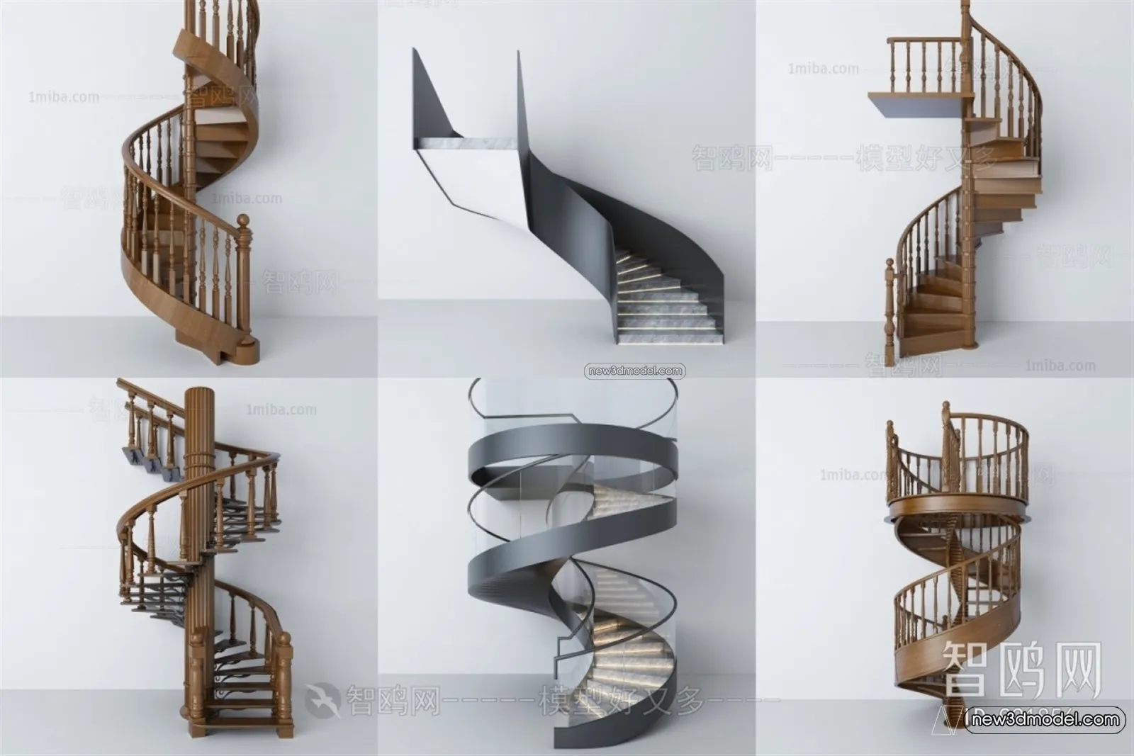 Staircase Decoration – 3D Interior Scene – 3D Models – 021