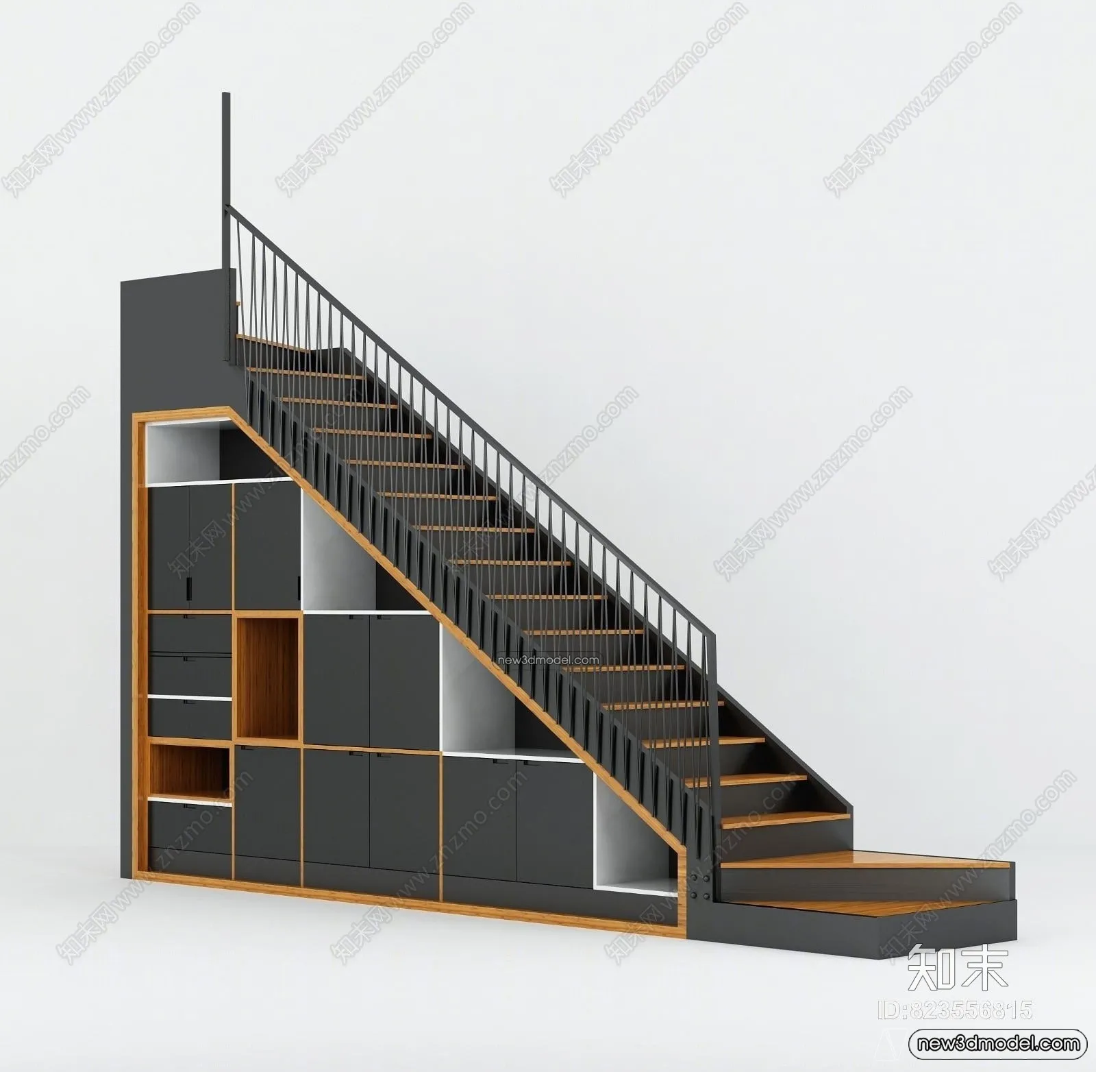 Staircase Decoration – 3D Interior Scene – 3D Models – 025