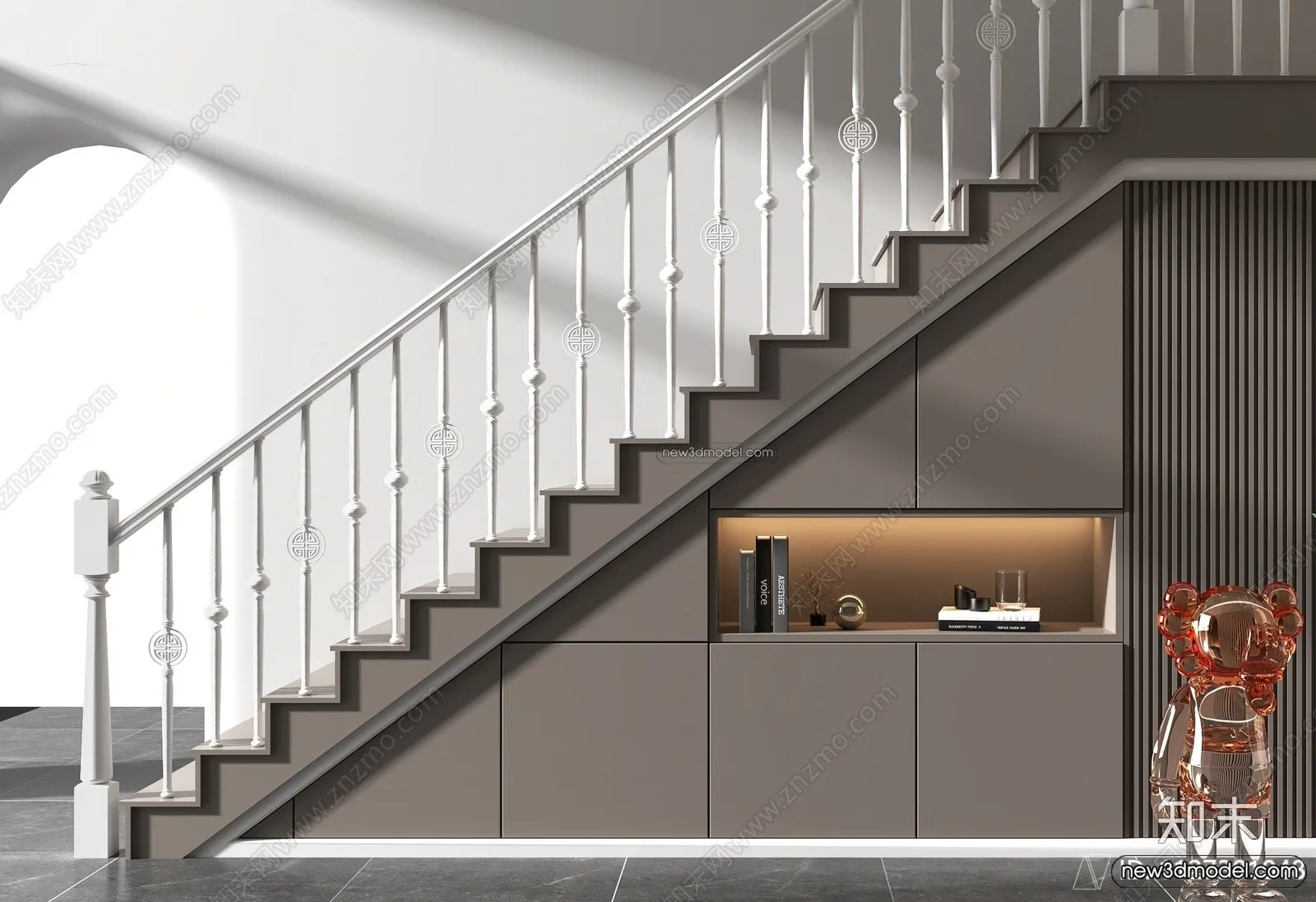 Staircase Decoration – 3D Interior Scene – 3D Models – 034