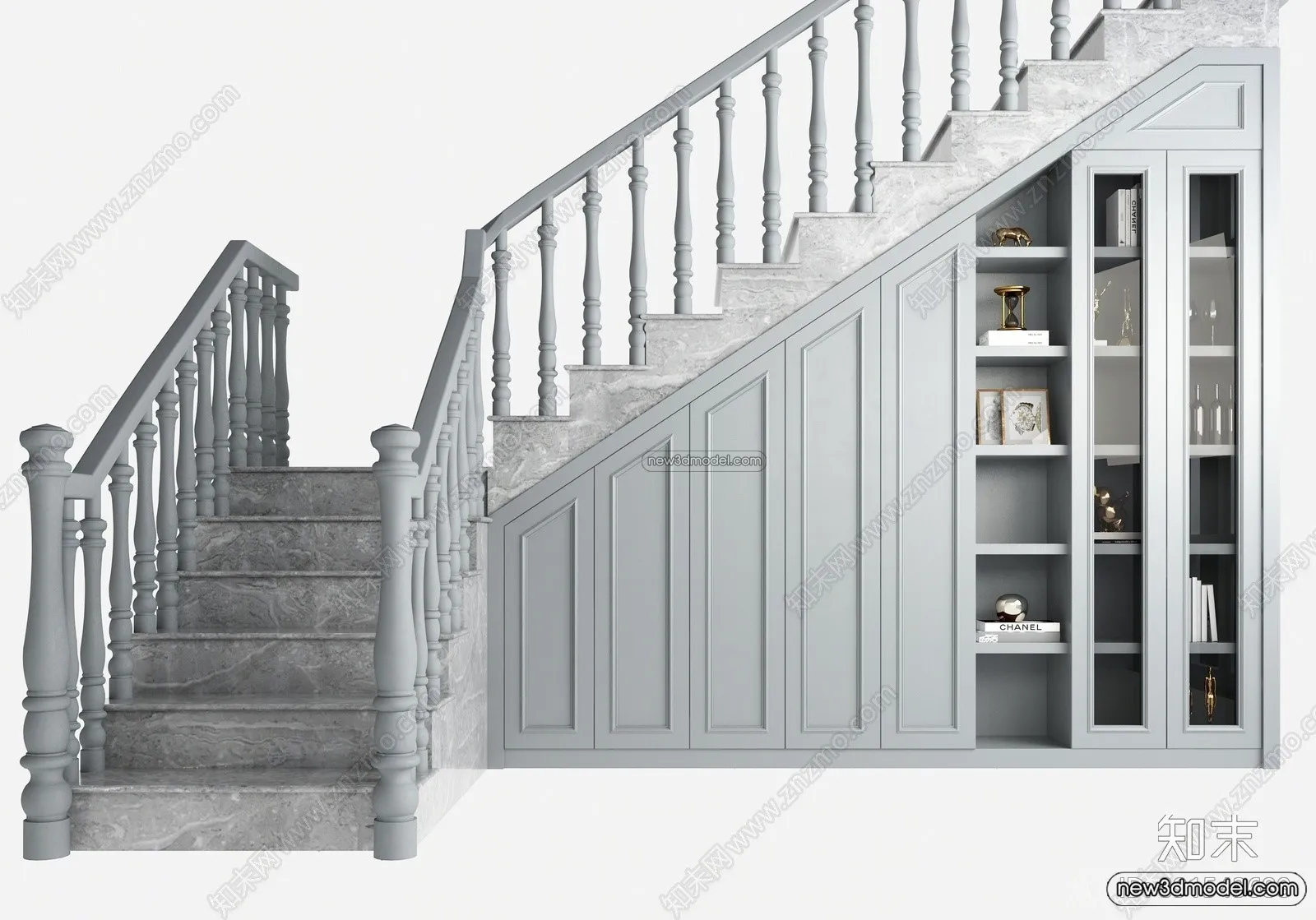 Staircase Decoration – 3D Interior Scene – 3D Models – 075