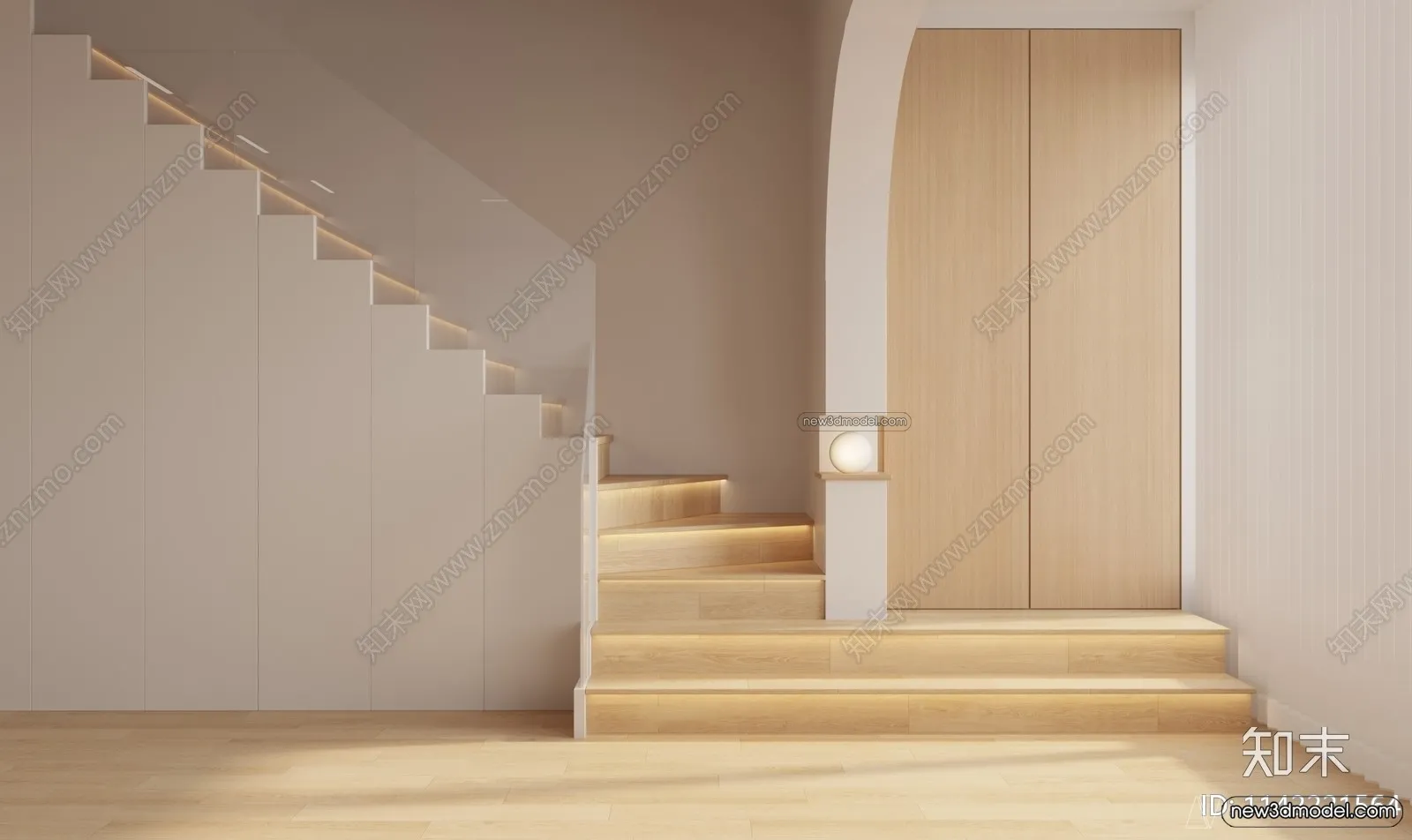 Staircase Decoration – 3D Interior Scene – 3D Models – 078