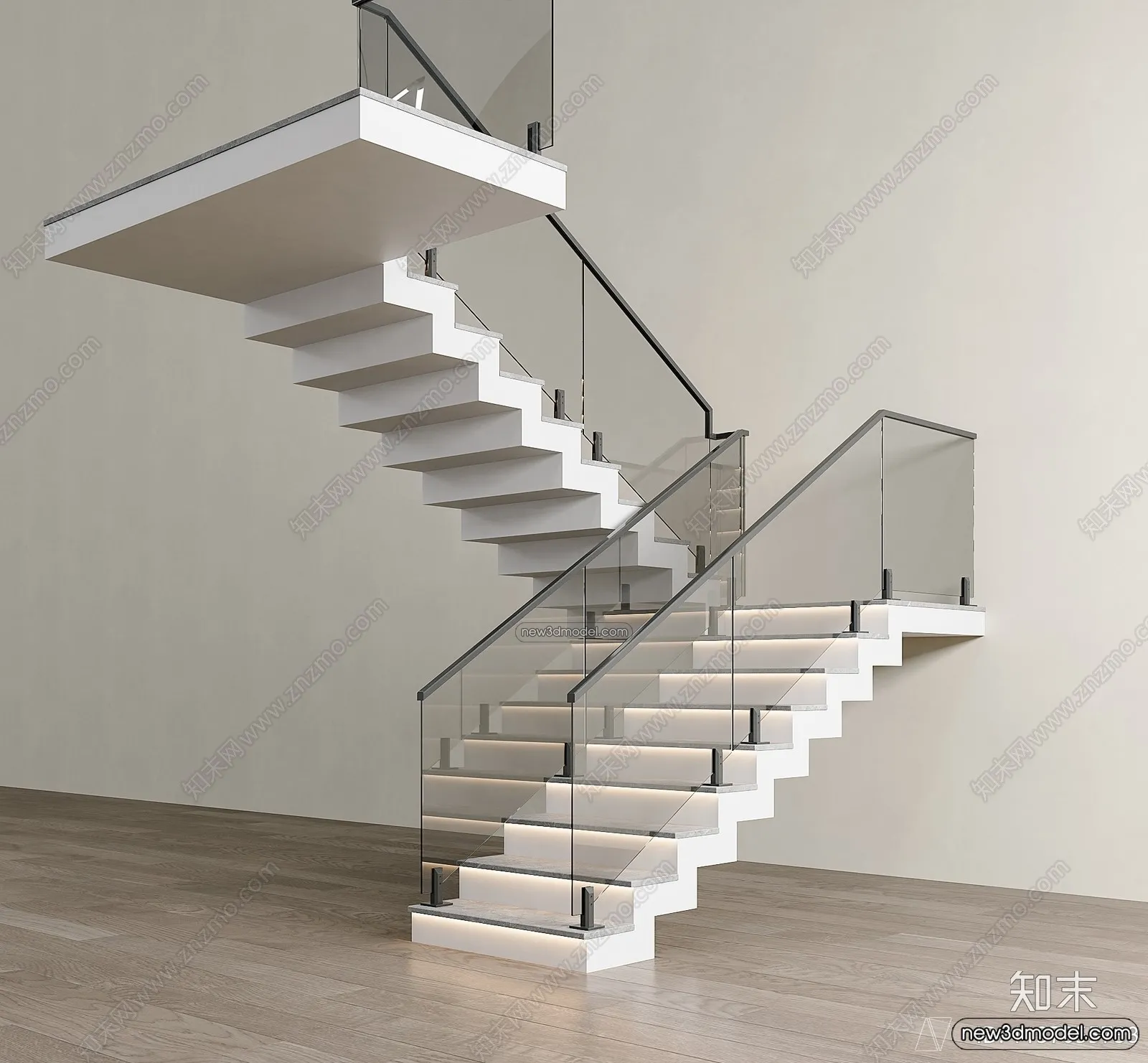 Staircase Decoration – 3D Interior Scene – 3D Models – 101