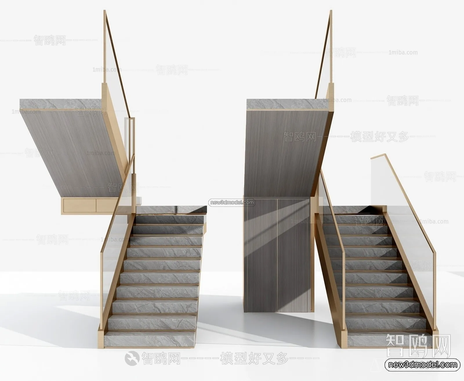 Staircase Decoration – 3D Interior Scene – 3D Models – 104