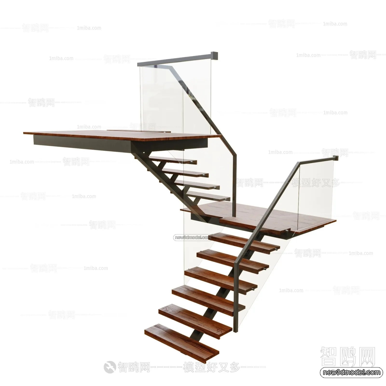 Staircase Decoration – 3D Interior Scene – 3D Models – 111