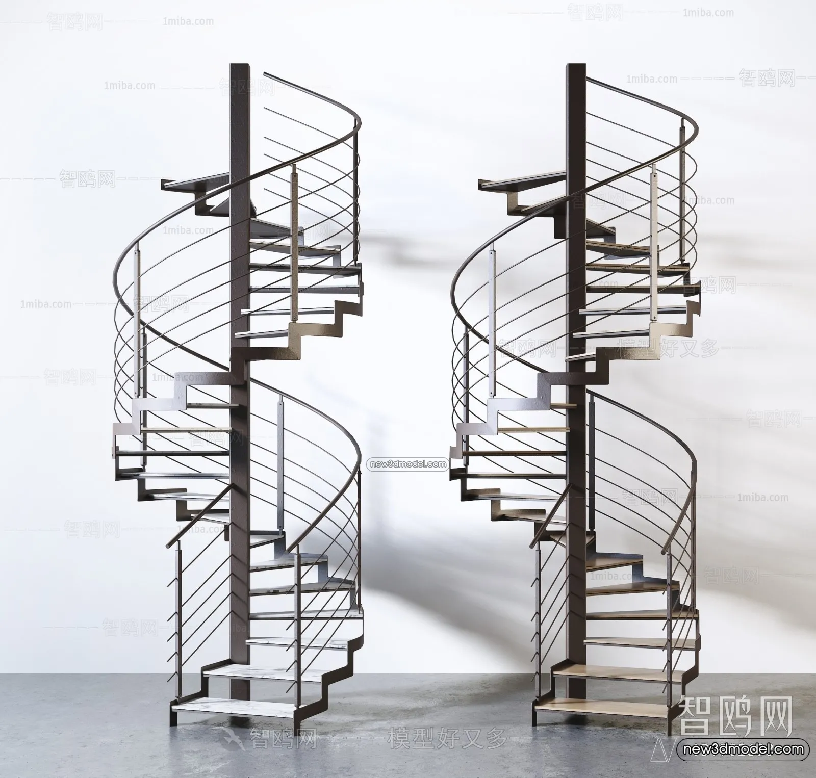 Staircase Decoration – 3D Interior Scene – 3D Models – 122