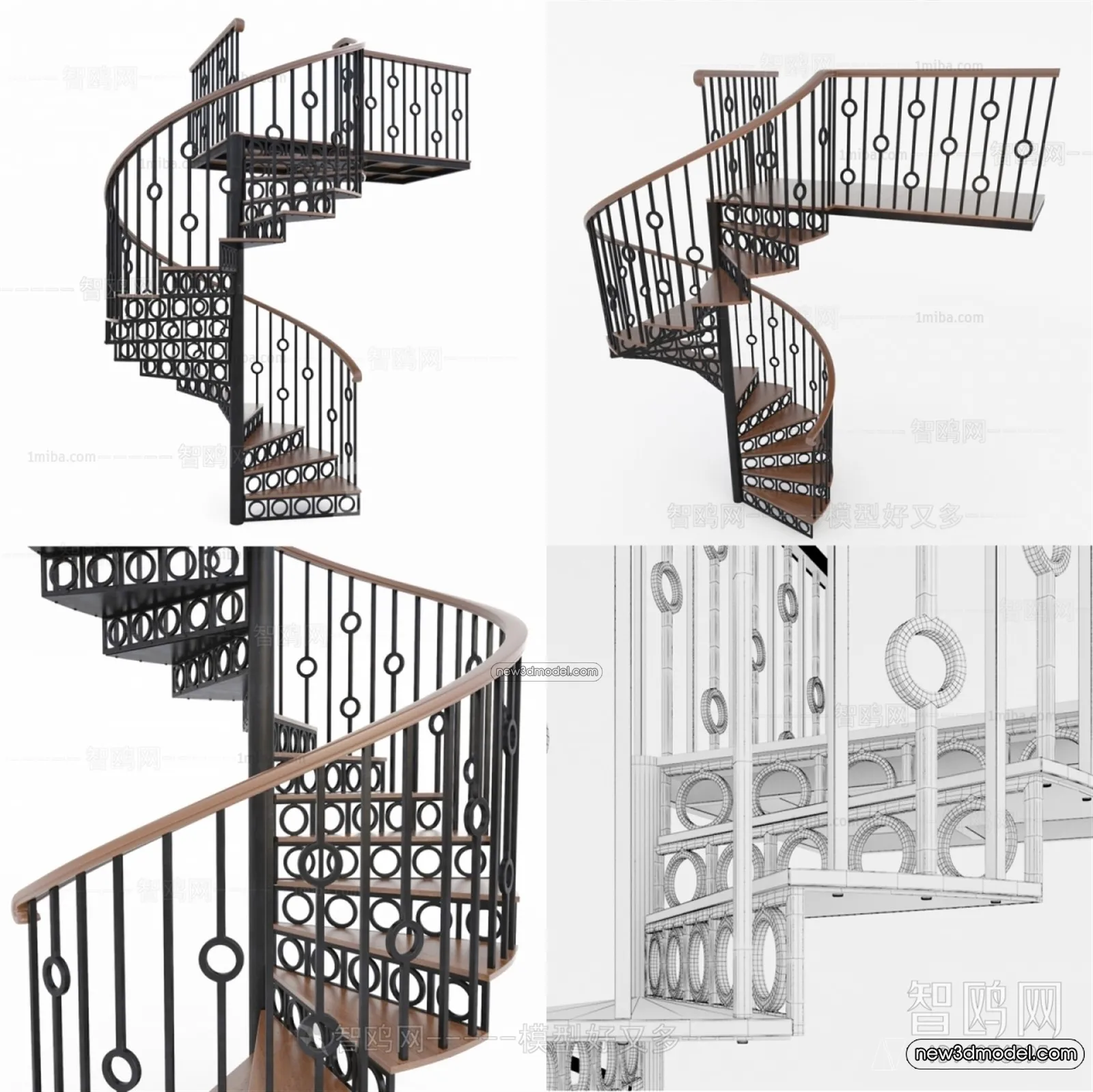 Staircase Decoration – 3D Interior Scene – 3D Models – 126