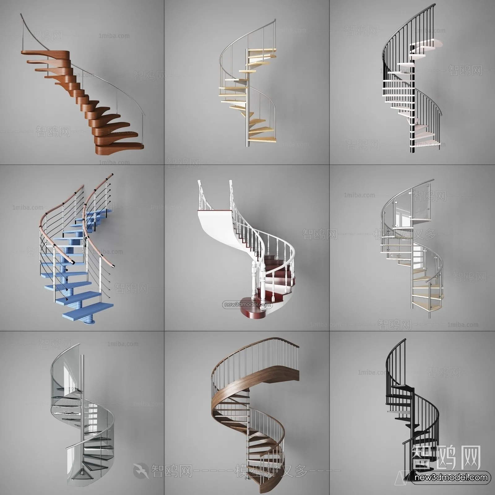 Staircase Decoration – 3D Interior Scene – 3D Models – 133